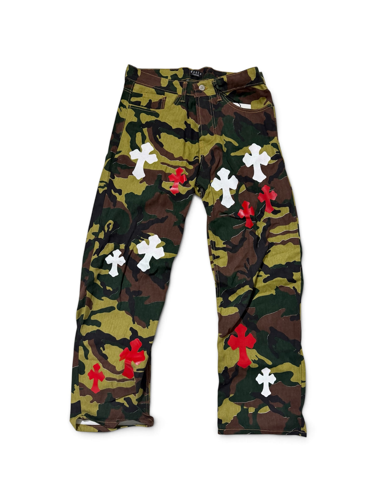 Denim pants cross patch