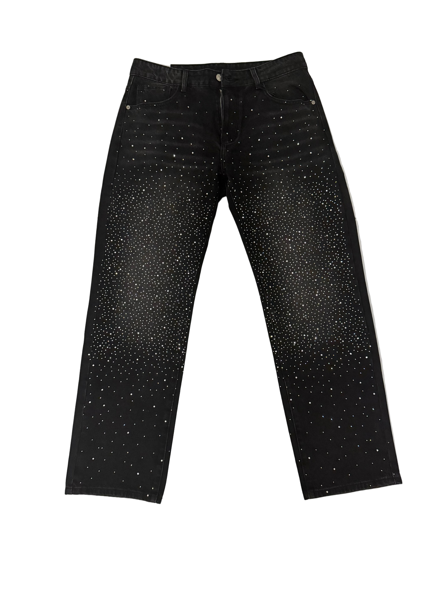 Denim pants rhineston rain